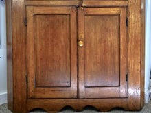 Fir Glass Pane Door Corner Cabinet with Painted Dandelion Green Finish  Interior