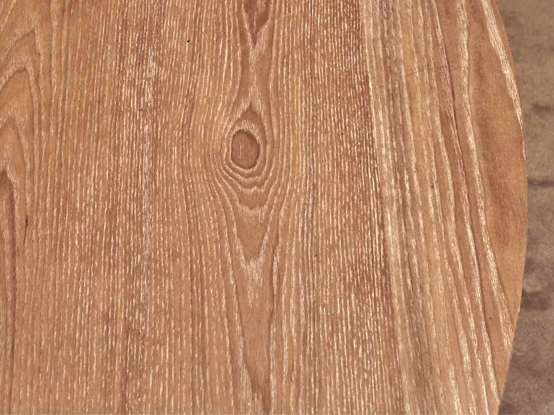 Natural Oak & Ash Round Dining Table With 15.5 Leaf