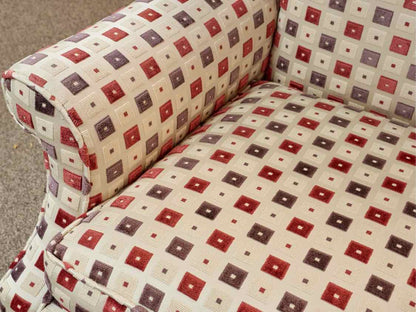 Custom Upholstered Wing Chair W/ Wooden Legs