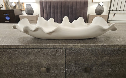 Ruffled Feathers Bowl in White