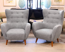 Pair of Article Furniture Accent Wing Chairs