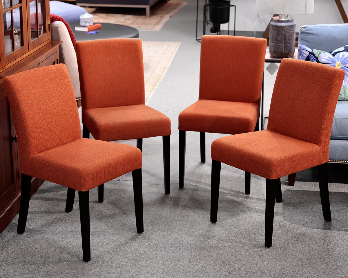 Set of 4 Crate & Barrel Parson Style Dining Chairs