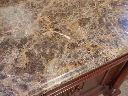 Thomasville Marble Top Mahogany Server