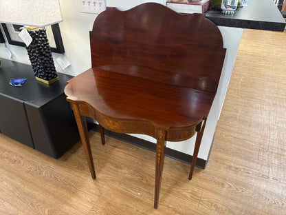 Mahogany Inlaid Flip Top Game Table