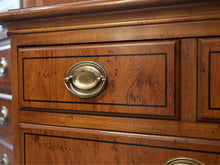 Pair of Drexel Inlaid Burlwood Two Drawer Nightstands