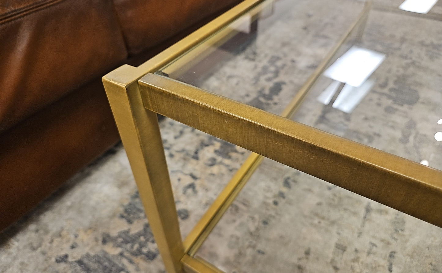 Glass Top Rectangular Cocktail Table
