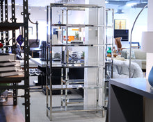 Chrome and Glass Bookcase
