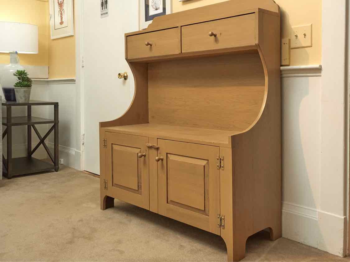 Old Ivory  Finish Water Bench with 2 Drawers & 2 Doors