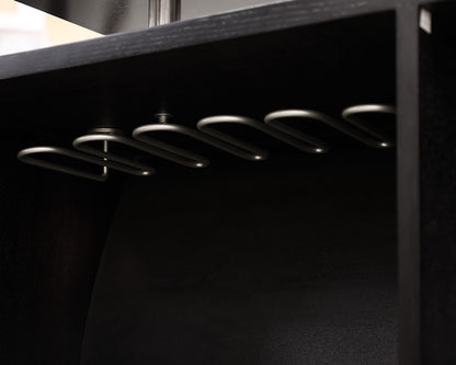 Wood Bar w/ Glass Top