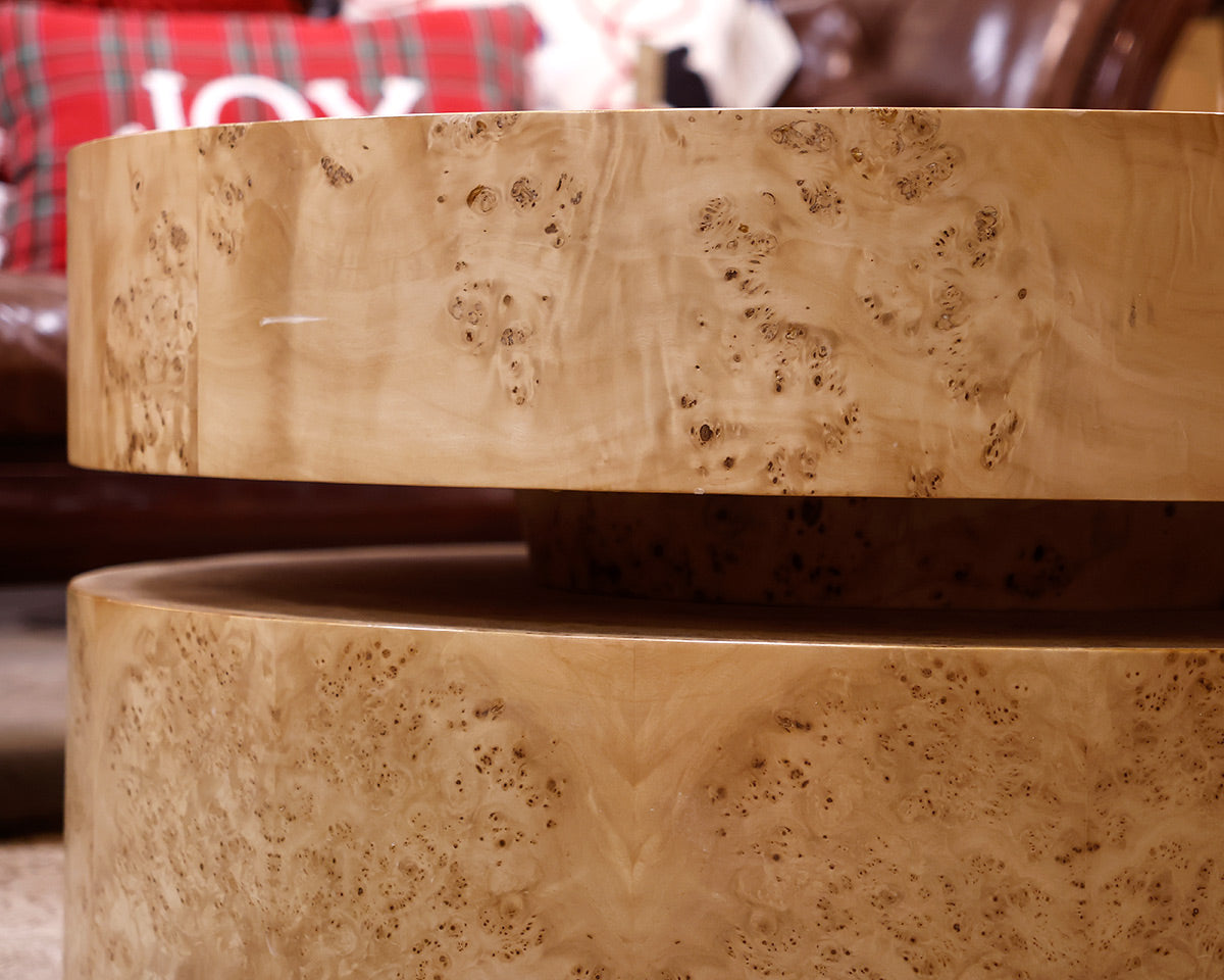 Mont Blanc Mixed Circles Burl Coffee Table