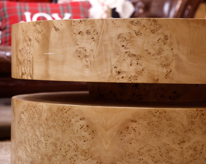 Mont Blanc Mixed Circles Burl Coffee Table