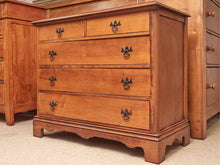 Cherry 5 Drawer Fluted Columns Chest