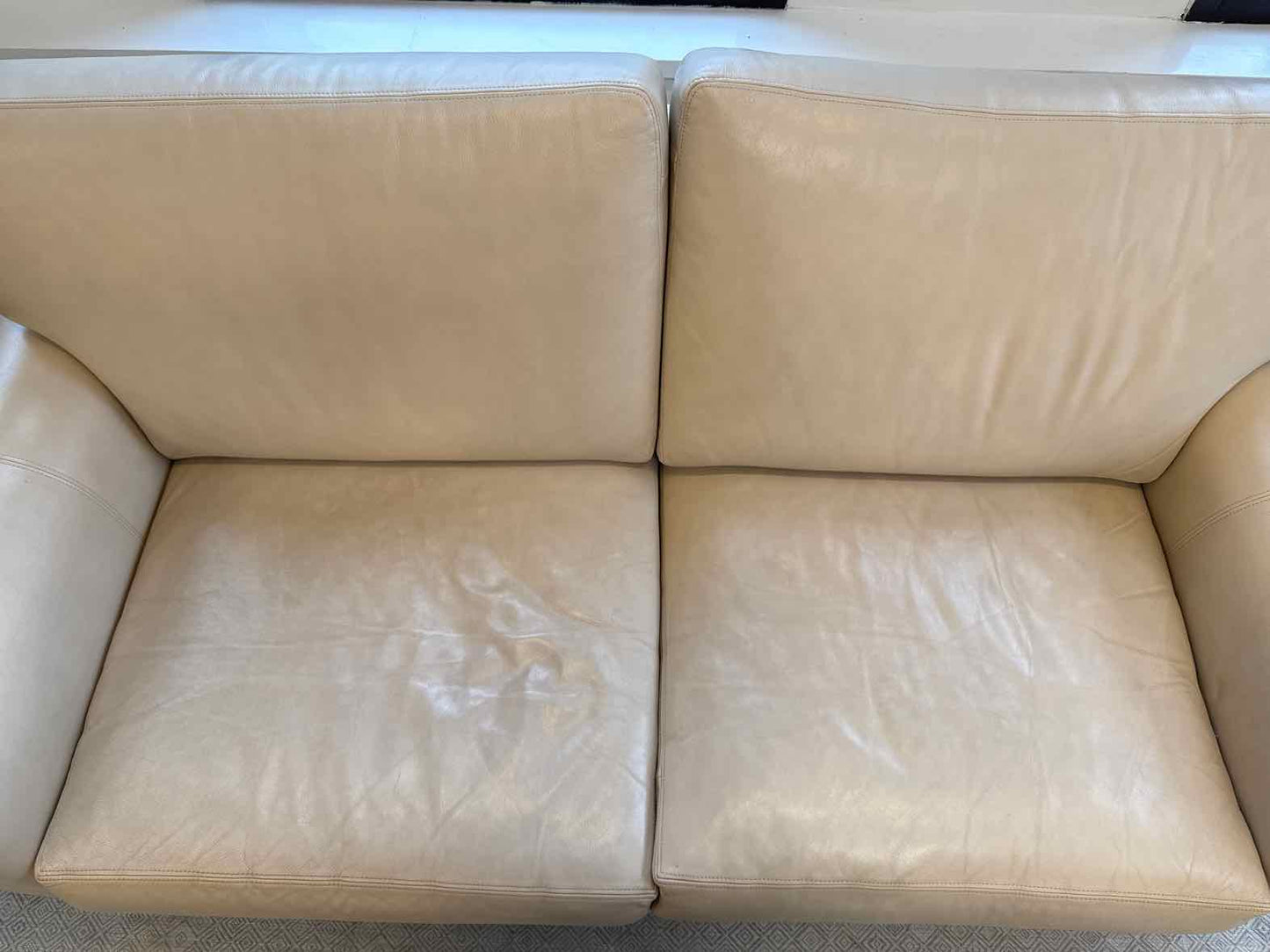 Ethan Allen 'Conor' Leather Loveseat