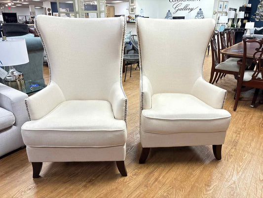Pair of Highback Wing Chairs
