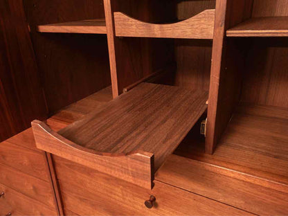 Charles Webb Teak 2 Door 5 Pull Out Accessories Drawer 6 Drawer Armoire
