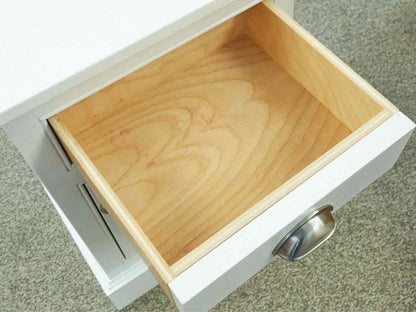 Pair of White Nightstands with Beadboard Doors