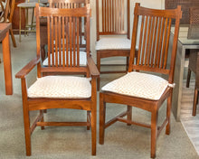 Circle Furniture Vertical Slat-Back Set of 8 Dining Chairs In Jacobean Finish
