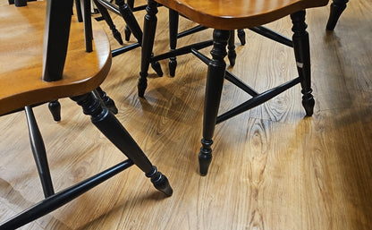 Dual Tone Maple & Black Dining Set