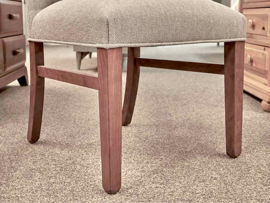 Gat Creek " Douglass" Dining Chair in Nurture Shale Fabric and Seasoned Cherry