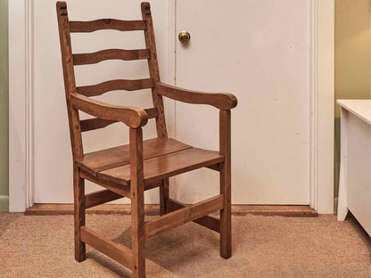 Domain Pine Plank Top Table &  8 Ladder Back Chair Set