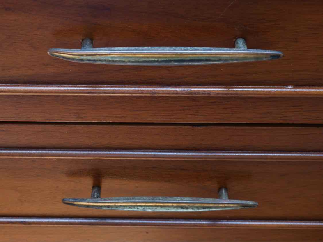 Dixie Walnut Mid Century 4 Drawer Chest