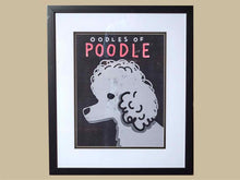 'Oodles Of Poodle' Art Print Double Matt Black Frame