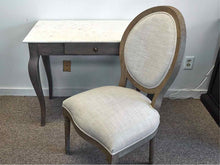 Pottery Barn 'Alexandra' Marble Top Desk W/ Oval Back Chair