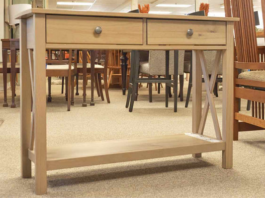 Two Draw Console in Driftwood Finish
