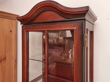 Cherry Display Lighted Cabinet with 5 Glass Shelves