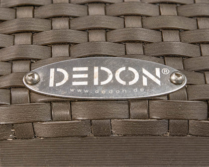 Dedon Dark Woven Outdoor Wicker Bistro Dining Set