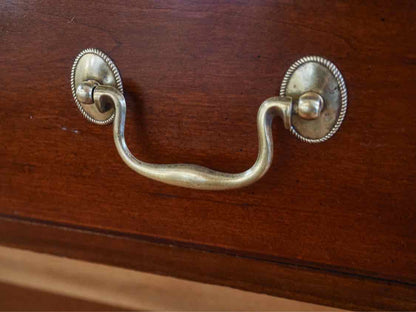 Mahogany Chest on Chest with  6 Drawer & Brass Hepplewhite Handles