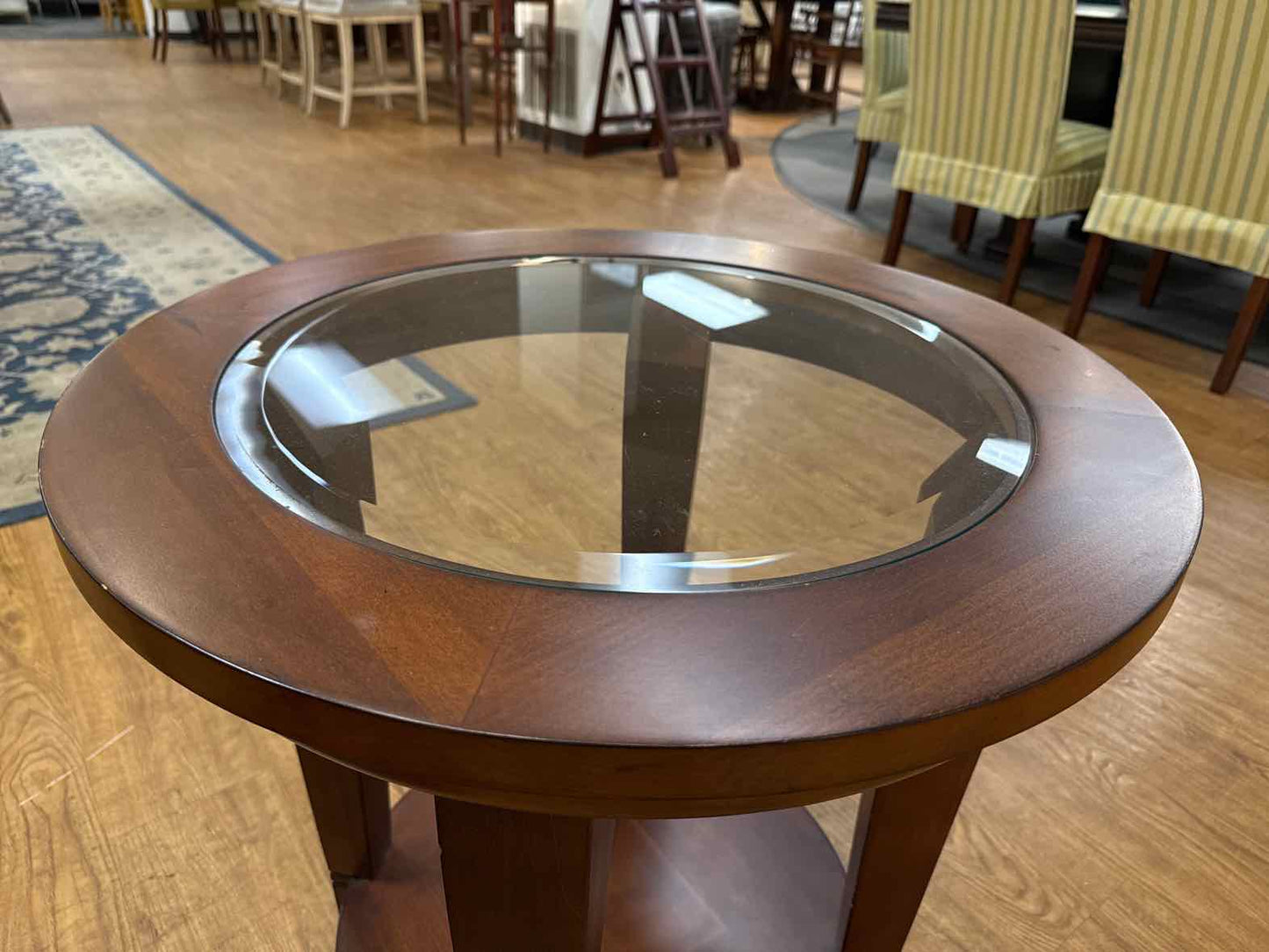 Bassett Pair of Round Side Tables