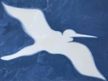 'Egret  Flight I' Art Print In White Shadowbox Frame
