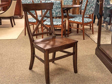 Set of Four Pottery Barn X Back Wooden Dining Chairs