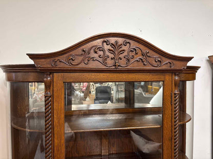 Antique Oak Display Cabinet