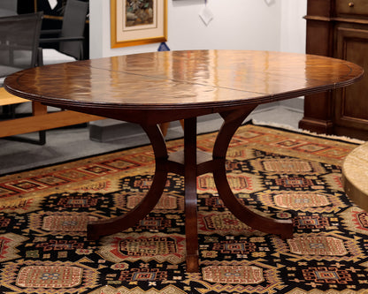 New Classic Furniture Round Dining Table w/ Inlaid Star
