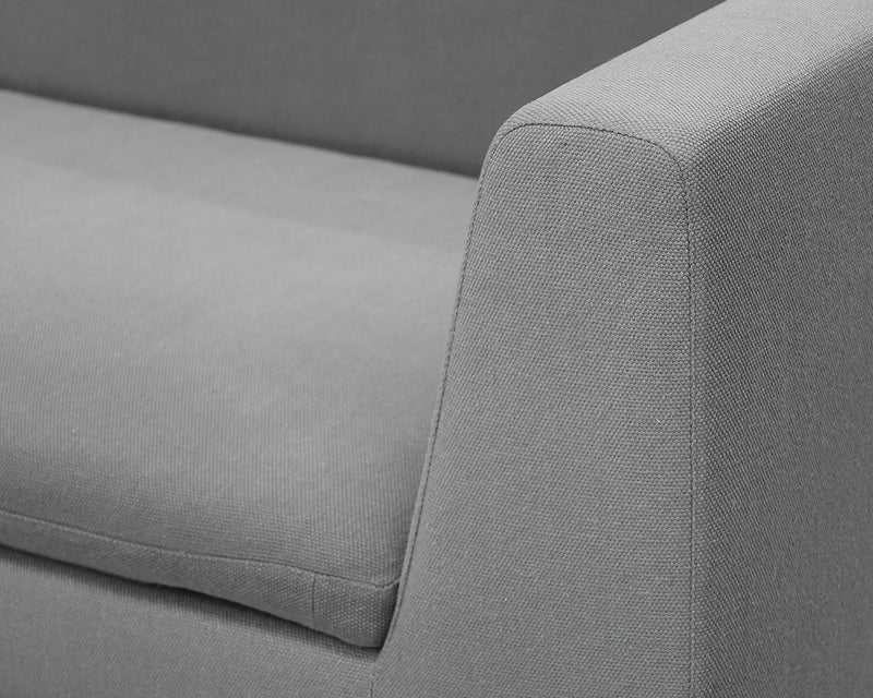 B&B Italia Tightback Bench Cushion Sofa on Brushed Nickel Legs