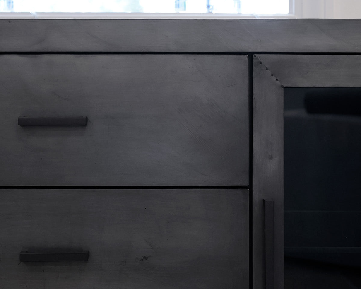 Restoration Hardware La Salle Metal Wrapped Sideboard