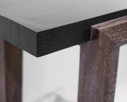 Black and Gray Wooden Console Table