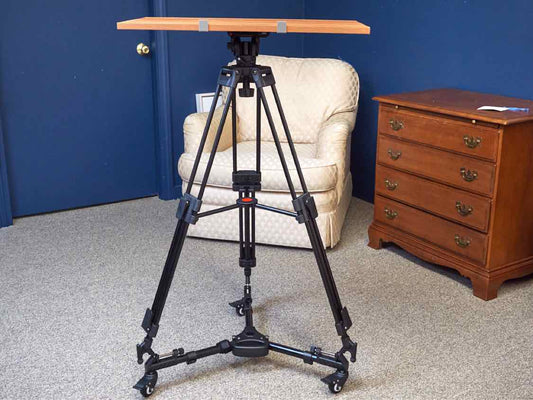 Standing Desk on Wheels W/ Cherry Top