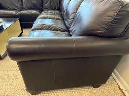Futura 'Cordovan' 2- Piece Leather L Sectional