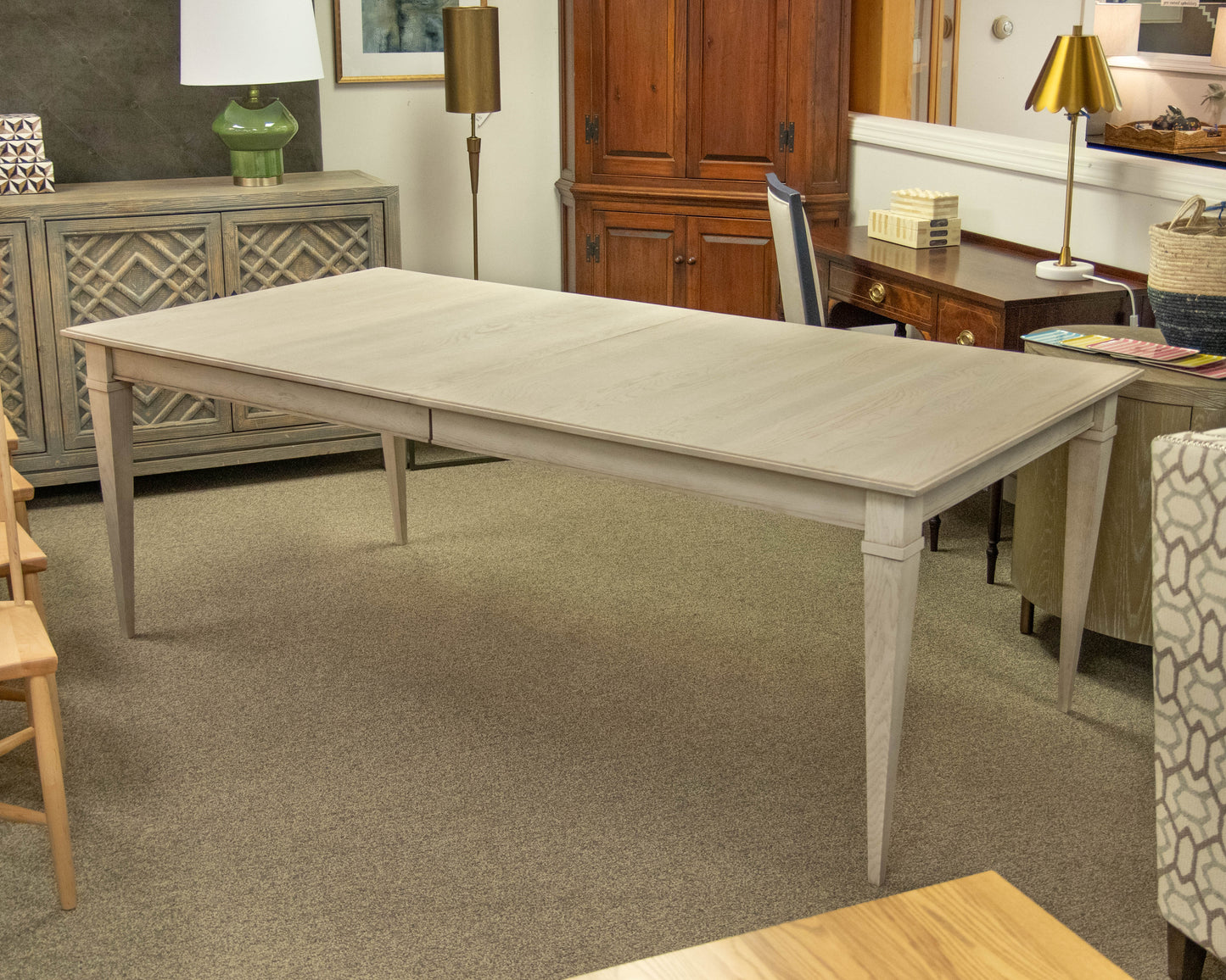 Gat Creek Marseille 84" Expanding Dining Table in Weather Oak Sail Finish