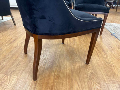 Set of 6 Navy Sherrill Furniture Dining Chairs