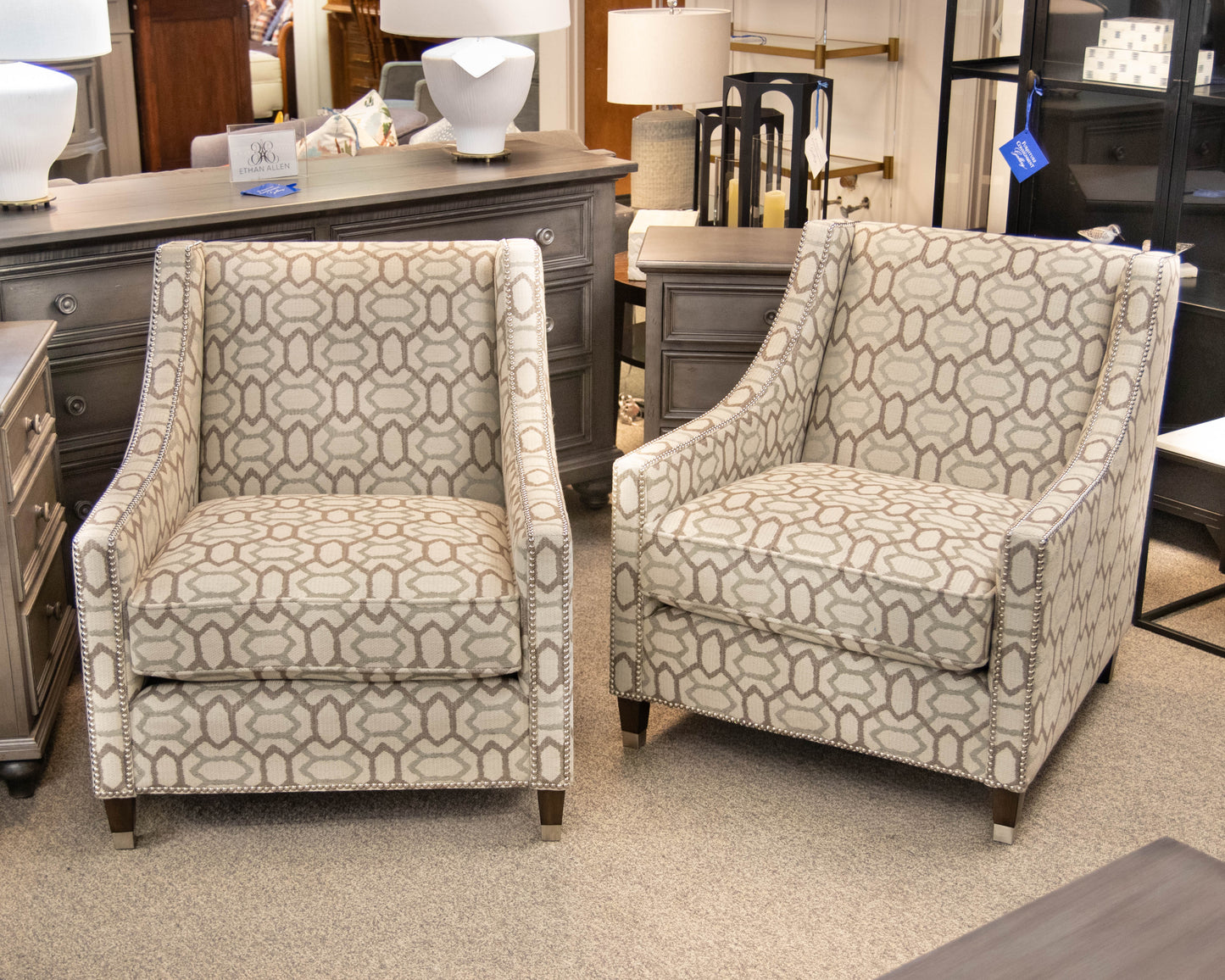 Pair of Bernhardt 'Palisades' Slope Arm Chairs