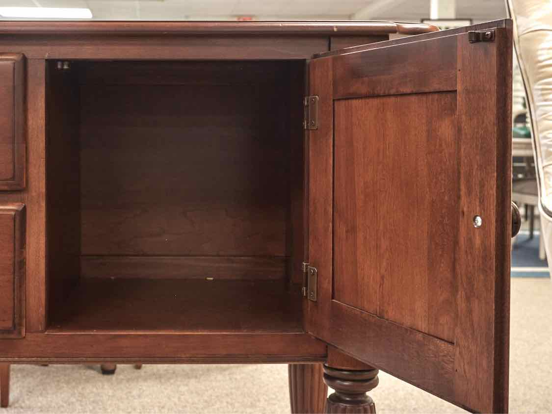 Nichols & Stone Cherry Server with Heirloom Finish & Brass Pulls