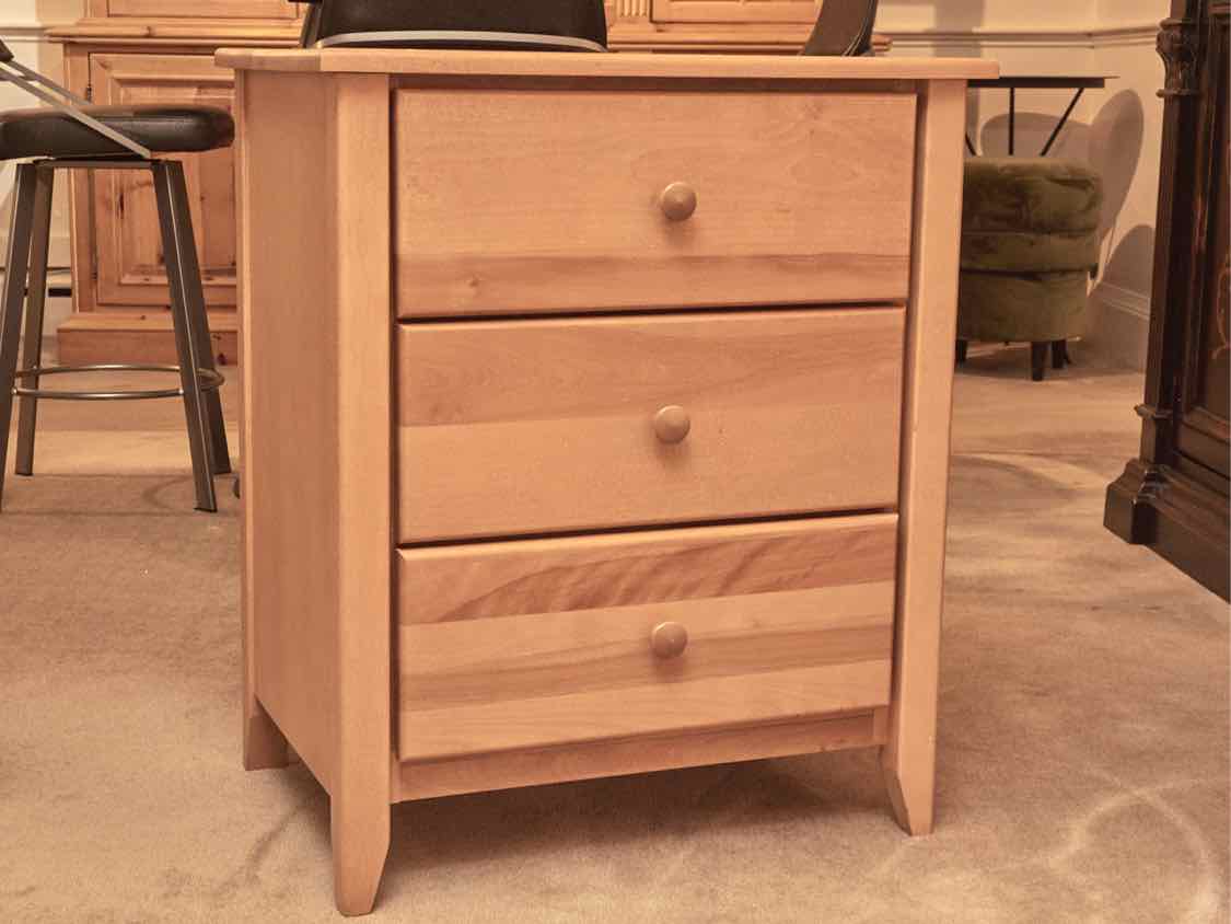 College Woodwork Canada Natural Cherry 3 Drawer  Chest