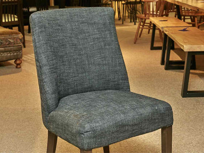 Set of 6 RH Graphite Grey Upholstered Side Dining Chairs