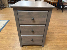 Three Drawer Washed Grey Nightstand