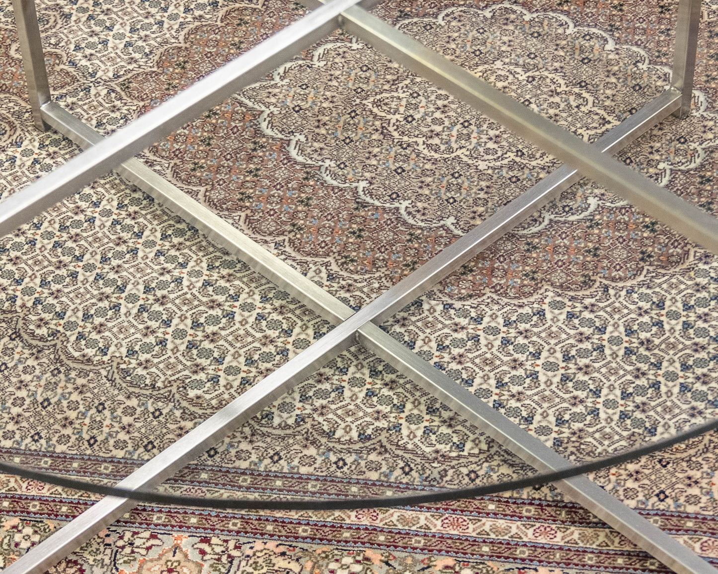 Room & Board Glass & Metal Contemporary Cocktail Table