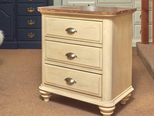 Liberty Furniture 'Ocean Isle' Bisque Rubbed Finish  3 Drawer  Nightstand